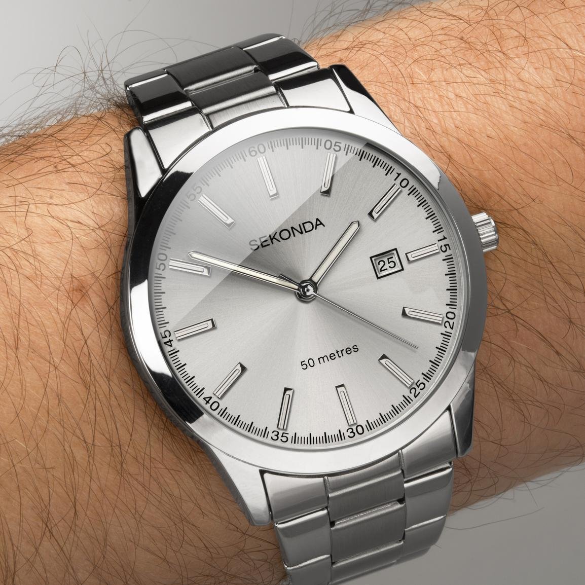 a5 Men's Silver Classic Watch - Image 1