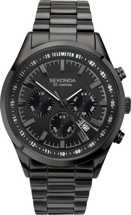 Men's Black Chronograph Watch