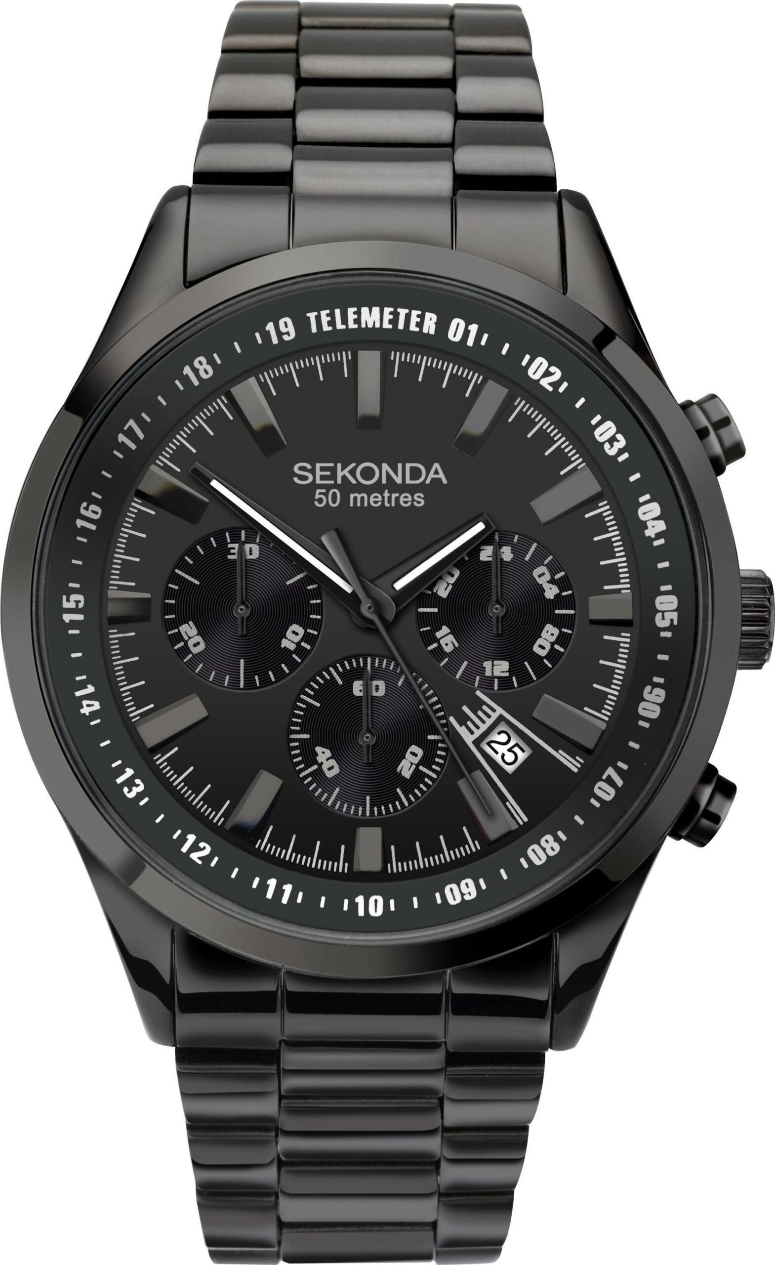 a6 Men's Black Chronograph Watch - Image 1
