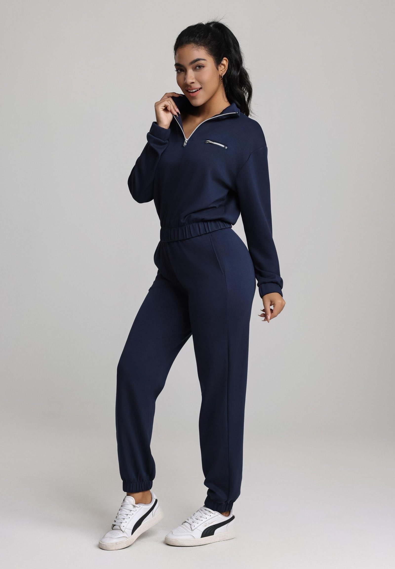 w4 Navy Comfort Tracksuit - Image 1